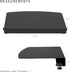 VIVO Clamp-on 17 inch Corner Desk Connector Platform for L-Shaped Workstations, Black