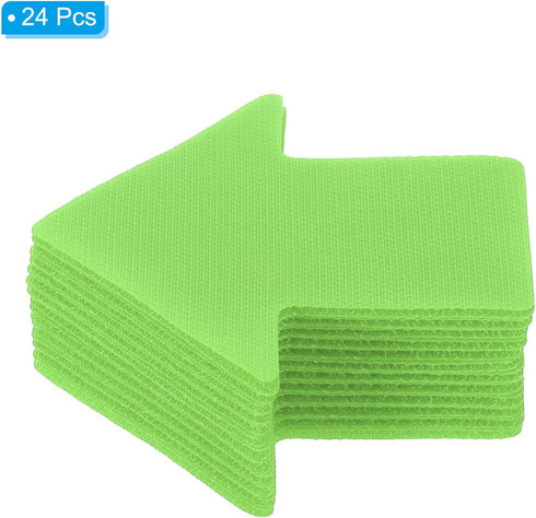 PATIKIL 3.9 x 3.9" Arrow Carpet Spot, 24Pcs Waterproof Floor Spot Marker Decoration for Classroom, Green