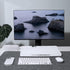 LOUKIN Glass Desktop Whiteboard, 15.3" x 5.6" with Dotted Surface, Includes 3 Markers and 1 Eraser