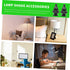 TEHAUX 2pcs Modern Decorative Lamp Finial Knob for Lighting Simple Installation Black Aluminum Shade Accessory