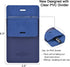 Cacturism 4 Pack Pocket Protector, Premium PU Leather Pen Holder Pouch Organizer for Shirts, Lab Coats, Pants (Blue)