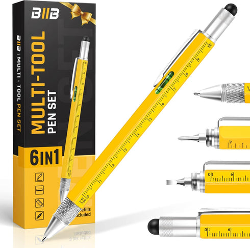 BIIB 6 in 1 Multitool Pen, Mens Gifts for Dad Boyfriend Husband,