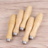 DOITOOL 10PCS Wooden File Handle with Metal Collars for Woodworking, Garage Tool Maintenance