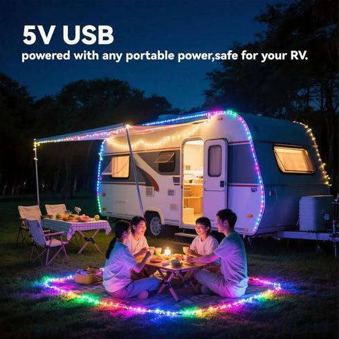 32.8ft Control,Dimmable IP67 Color Changing Fairy Lights with Remote, USB RGB+IC Light Twinkle Bluetooth APP Xmas Music