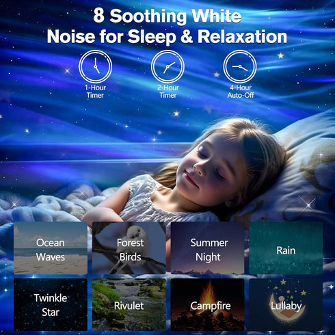 33 Northern Galaxy Light Aurora Projector, Star Projector with Light Effects, Starry Nebula LED Lamp for Bedroom