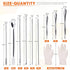14Pcs Stainless Steel Lab Spatula Micro Spatula Lab Sampling Scoop Long Sampling Spoon for Reagent Laboratory Powders Gel