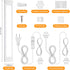 3 Pack 6500k Counter 14inch 110V Plug in Under Cabinet Lighting for Kitchen, Bright Under Lights