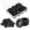 Macuezu 20 Pcs Rubber Grommets for Wiring, Wire Protection Grommet Black Double-Sided Rubber