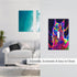 HTSAHKV 3 5 Inch Colorful Cosmic Cat Art Print Wall Plate Light Switch Cover Single Gang Outlet Faceplate Print Plate