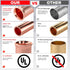 10 6 5/16" 6 AIRIC PCS UL Listed AWG - Battery Cable Lugs, Heat Shrink Ring Terminals End, Copper Cable Ends, Wiring