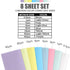 Lapping Microfinishing Film with PSA, Set of 8 Polishing Sheets 4.25’’ x 11’’ for Scary Sharp Sharpening System