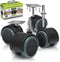Slipstick CB681 Rubber Caster Wheels, 2 Inch Floor Protector, Set of 4, Black/Gray Green
