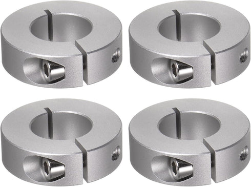 HARFINGTON 4pcs Shaft Collar, 20mm Bore Aluminum Alloy Set Screw Split Clamp-On Collars for Industry