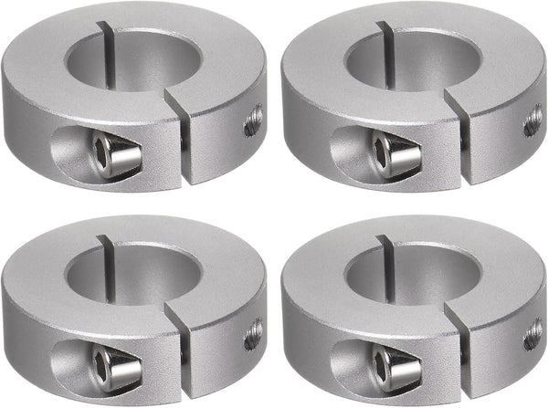HARFINGTON 4pcs Shaft Collar, 20mm Bore Aluminum Alloy Set Screw Split Clamp-On Collars for Industry