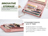 AZXCG Zipper Binder Portfolio for Women, 3 Ring 1 Inch PU Leather Padfolio, Gift for Her