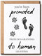 EdgarGifts You've Been Promoted Card - Dog Grandma To Human Grandma Card -