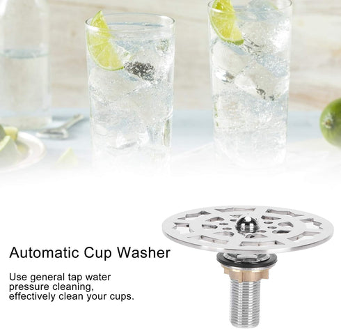 plplaaoo Glass Rinser,Cup Washer for Sink, Glass Rinser for Kitchen Sink, Bar Glass Rinser Faucet Head Stainless Steel