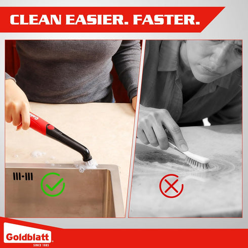 18-Piece Goldblatt Cordless Electric Spin Scrubber Kit, Power Scrubber with Battery Indicator Light, Waterproof