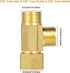 Lead-Free Brass Angle Stop Add-A-Tee Valve, 3/8-Inch Compression Inlet and Outlet, 2 Pack