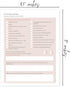 Microblading Client Paper Intake Forms| Consent Intake Consultation Aftercare | Brow Shape Notes for Tech | 100pk 25 Each | Paper Size 8.5 x 11” Medical History and Stages of Healing PMU in Tan by Lashicorn