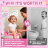 EUUBIRD 10 280 Unicorn Potty Training Chart for Toddlers, Potty Training Sticker Charts with Reward Stickers, Potty