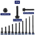 #14 x 5/8" Sheet Metal Screws, 100PCS 410 Stainless Steel Hex Washer Head Tek Screws, Black Oxide