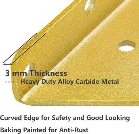 4 4 3 inches 2 inches Set Floating Shelf Bracket Pcs for Small Floating Wood Shelves, x Shelf Brackets with Anchor