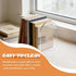 Tomedny 1 Pair Acrylic Bookends, Clear Decorative Heavy Duty Book End Thicken Non Slip Bookends L Shaped Book Stopper