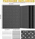 Ultrawall Metal Pegboard Panels, Black Peg Boards for Wall Organizer, Garage Tool Storage, 12"X16", 4pcs