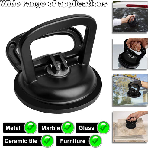 FCHO 2Pack) Glass Suction Cup Heavy Duty Aluminum Vacuum Plate Puller Handle Holder Hooks Duty Galss Lifting/Tile