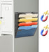 EASEPRES Magnetic 5 Pocket Mesh Hanging File Organizer, Wall Mounted Document Holder for Office Home School.