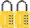 Puroma 2 Pack Combination Lock, 4 Digit Locker Lock, Outdoor Waterproof Padlock for School Gym Locker