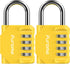 Puroma 2 Pack Combination Lock, 4 Digit Locker Lock, Outdoor Waterproof Padlock for School Gym Locker