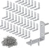 40 Pack 1.5 Inch 90 Litoexpe L Bracket Corner Braces with Screws, Degree Steel Joist Right Angle Brackets for Wood
