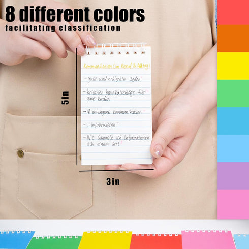 Koogel Small Pocket Notebook, 50 Sheets, 20 Pads, Top Bound Spiral Memo Pads, 3x5 Ruled for Office School