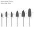 uxcell Mounted Grinding Bits Grinder Heads Different Head Shapes Silicone Polishing Wheels for Rotary Tools Dark Gray 6pcs