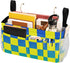 SyXIOP Buffalo Plaid Check Yellow Blue Green Gradient Bedside Storage Organizer Table Cabinet Storage Organizer