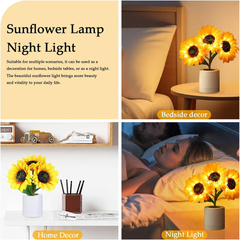 Dimming Lifnatty Sunflower Lamp Mothers Day Gifts for Women, Mothers Day Birthday Gift for Women, Mom, Sister
