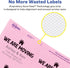 Avery 2" x 2-5/8" Labels, Assorted Bright Colors, Laser/Inkjet, 150 Labels with Sure Feed (4331)