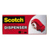 Scotch DP300RD Compact Quick Loading Dispenser for Box Sealing Tape, 3-Inch Core, Plastic, Red