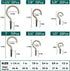 105 Pcs Screw Hooks in 6 Sizes - Bronze Cup Hooks for Hanging, Metal Screw Hooks (1/2" to 1-1/4")