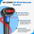 Generic 1MP 2D Barcode Scanner with Stand, Code Reader with Image Sensor, Barcode Scanner for Multi Purposes & Wired