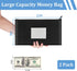 Hoiny 2 Pack 11 6.1 Inch Money Bags with Zipper, Bank Pouch with Label, x PU Leather Cash Deposit Holder for Coins