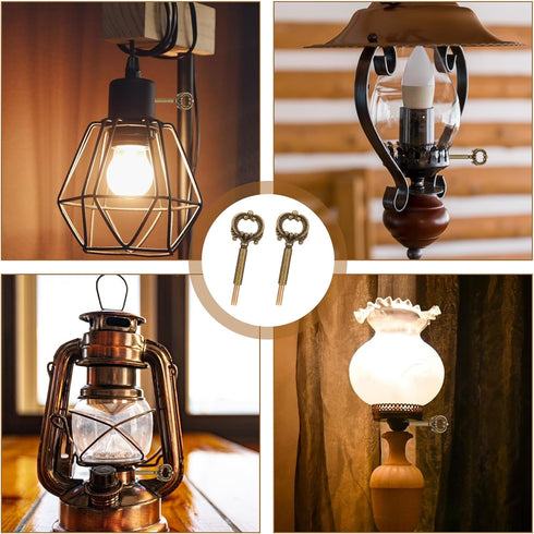2 Pack Lamp Turn Knob Replacement Switch Knobs with Extensions, On/Off Lamp Socket Key Switch for Bronze Lamps