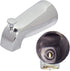 Tub Spout with Front Diverter - 1/2 inch IPS Female Thread, Polished Chrome Finish, 5-1/4 inch Length