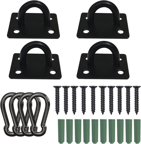 Stainless Steel Ceiling Hooks - Pad Eyes Plate Marine Hardware Hooks with Screws