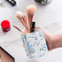 Pencil Holder for Desk Organizer, Ceramic Floral Pattern Storage for Writing Utensils, Makeup Brush Holder - Blue
