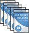 Heavy Duty Dry Erase Pockets 8.5x11, Plastic Paper Sleeves Job Ticket Holder