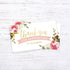 Pink Floral Thank You for Your Business Card | 100 Small Business Gratitude Cards | 2" x 3.5" Size | Customer Order