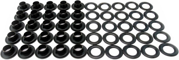 C.S. Osborne 25 Sets Black Grommets & Plain Washers, #B1-4 (1/2" Hole)
